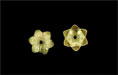 Six Petal Flower End Cap 9/4mm : Brass