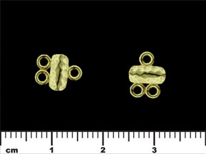 Hammered Connector 10/8mm : Brass