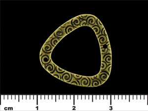 Triangle Link w/Swirls 22/22mm : Antique Brass