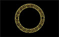Circle Link w/Swirls 23mm : Antique Brass