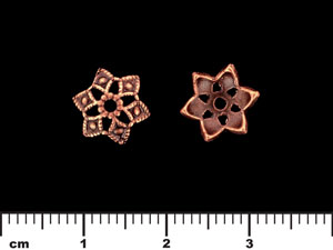 Pointed Star Cap 10mm : Antique Copper