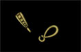 Whimsy Beaded Bail 13mm : Antique Brass