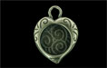 Heart Nouveau Frame 25/19mm : Antique Silver