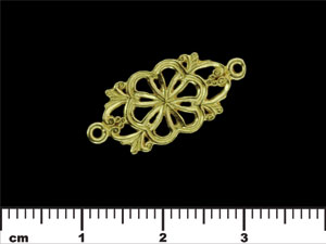 Large Decorative Floral Link 24/11mm : Brass