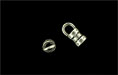Rustic Crimp Tube with Loop10/5mm : Antique Silver
