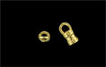 Rustic Crimp Tube with Loop 10/5mm : Gold