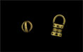 Rustic Crimp Tube with Loop12/6mm : Brass
