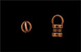 Rustic Crimp Tube with Loop12/6mm : Antique Copper