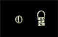 Rustic Crimp Tube with Loop12/6mm : Antique Silver
