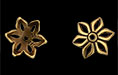 Star Flower Cap 12mm : Antique Brass