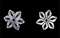 Star Flower Cap 12mm : Antique Silver