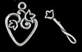 Tulip Heart Toggle : Antique Silver