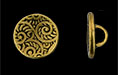 Fancy Button 12mm : Antique Brass