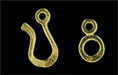 Large Hook and Eye Clasp : Gold