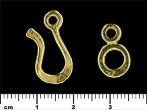 Large Hook and Eye Clasp : Gold