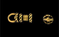 Rope Revolving Bead Cap 11/4mm : Antique Brass