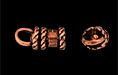 Rope Revolving Bead Cap 12/6mm : Antique Copper