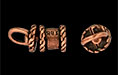 Rope Revolving Bead Cap 13/6mm : Antique Copper