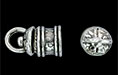 Floral Revolving Bead Cap 14/8mm : Antique Silver