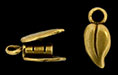 Leaf Pinch Tube 14/6mm : Antique Brass