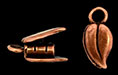 Leaf Pinch Tube 14/6mm : Antique Copper