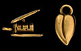 Leaf Pinch Tube 14/7mm : Antique Brass
