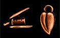 Leaf Pinch Tube 14/7mm : Antique Copper
