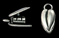 Leaf Pinch Tube 14/7mm : Antique Silver
