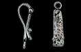 Hammered Locking Bail 16/5mm : Antique Silver