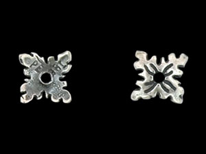 Oak Leaf Cap 6mm : Antique Silver