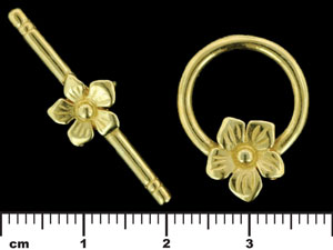 Flower Toggle Set : Gold