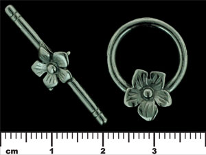 Flower Toggle Set : Gun Metal