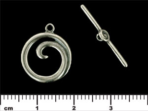 Spiral Toggle Set : Antique Silver