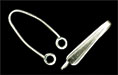 Ridged Double Loop Bail 26/5mm : Antique Silver
