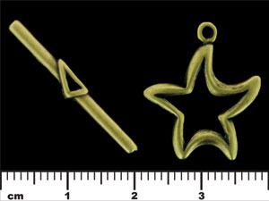 Star Toggle : Antique Brass