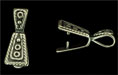 Roped Pinch Bail 23/9mm : Antique Silver