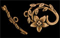 Floral Vine Toggle Set : Antique Copper