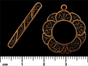 Filigree Flower Toggle Set : Antique Copper