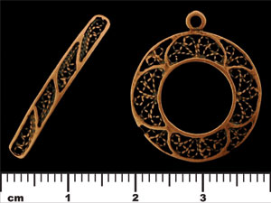 Filigree Round Toggle Set : Antique Copper