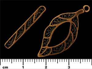 Filigree Leaf Toggle Set : Antique Copper