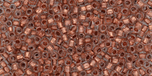 Matubo 11/0 R (2,1 mm): Crystal - Copper-Lined