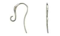 Brass hook for earring Silver Antique
