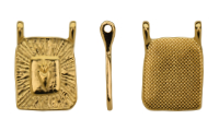 Rectangular pendant �1.5mm Gold 24K