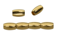 Brass oval bead 2.8x4.8 �1.7mm Gold 24K