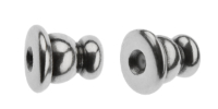 Brass earring clasp with silicone Silver Antique