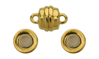 Magnetic clasp 9mm with loops Gold 24K
