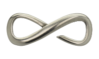 Infinity clasp Silver antique