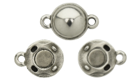 Magnetic clasp sphere Silver antique