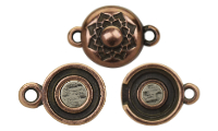 Lotus Magnetic Clasp Set Copper Antique