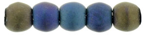 Round Beads 2mm (loose) : Matte - Iris - Blue